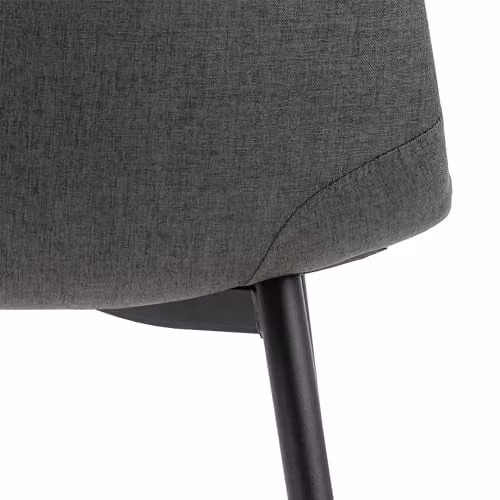 Furniture To Go Wilma Dining Table with Oak Top and Black Legs and 4 Celia Dining Chairs in Light Grey – 6