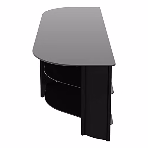 AVF Varano Corner TV Stand in Black Glass, 130 cm Wide – 4