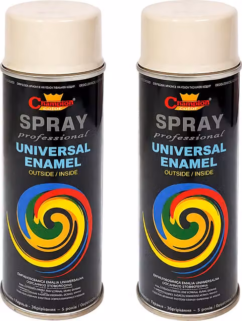 Sola 2 x 400 mL Pure White Glossy Universal Enamel Spray Paint, Quick Drying and Opaque for Metal and Wood – 1