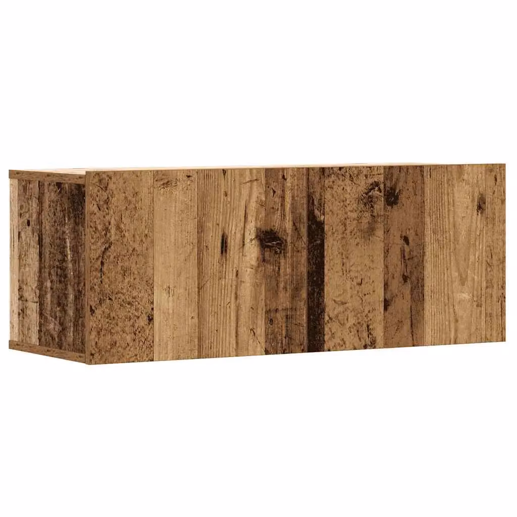 Berkfield Home 5 Piece Wall-mounted TV Cabinet Set in Brown Old Wood Finish – 3