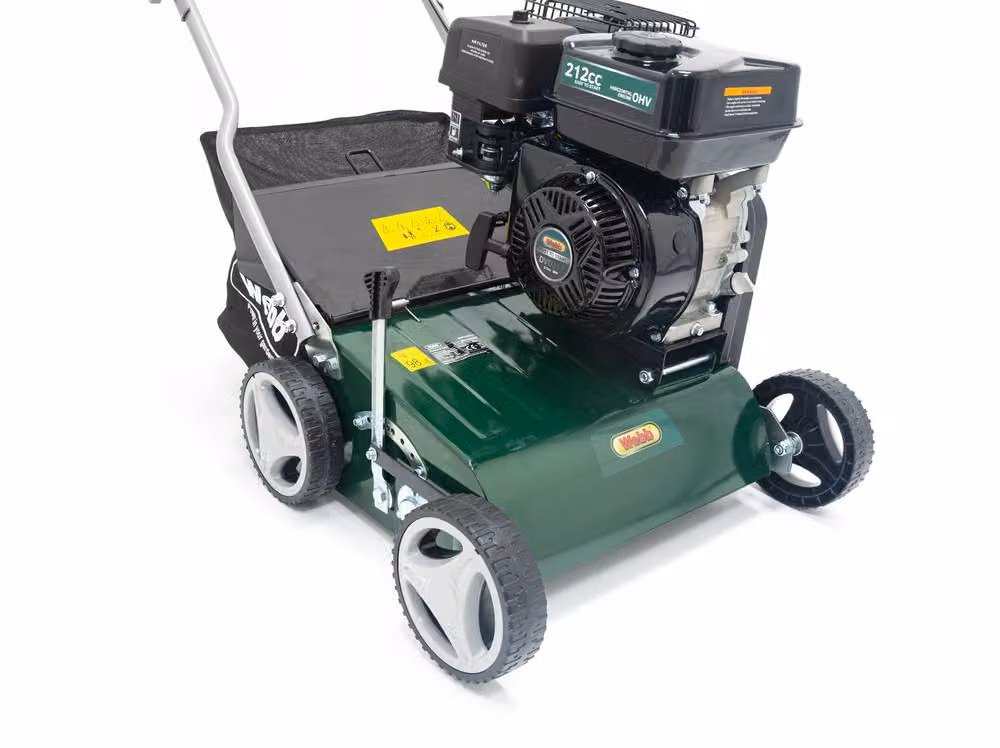 Webb WEPS400 4 Wheel Petrol Lawn Scarifier and Raker in Green with 40cm Working Width and 45L Collection Bag – 2
