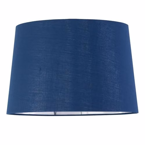 First Choice Lighting Tripod Chrome Lamp with Navy Blue and Silver Fabric Shade – 5