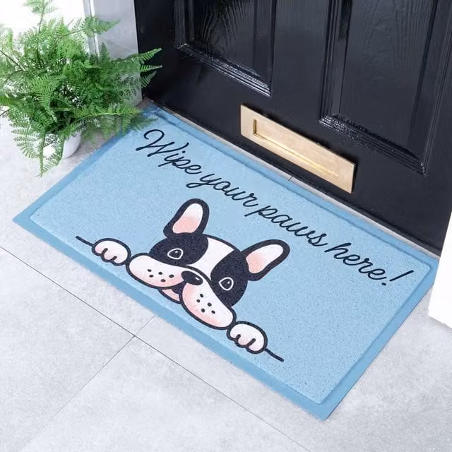 Artsy Mats Wipe Your Paws Here Indoor and Outdoor Doormat, Multicolour, W: 70 cm, D: 40 cm