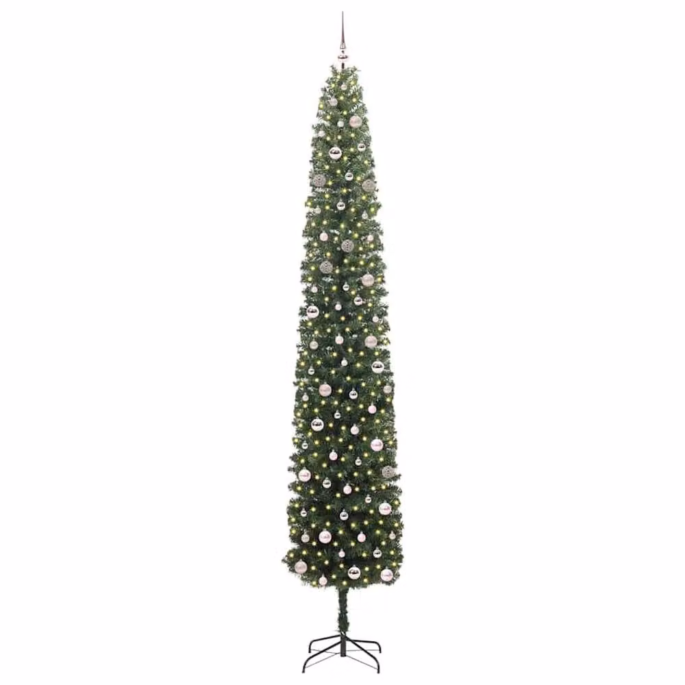 Berkfield Home Artificial Green Christmas Tree with 300 Warm White LEDs and Stand, Height: 300 cm – 3