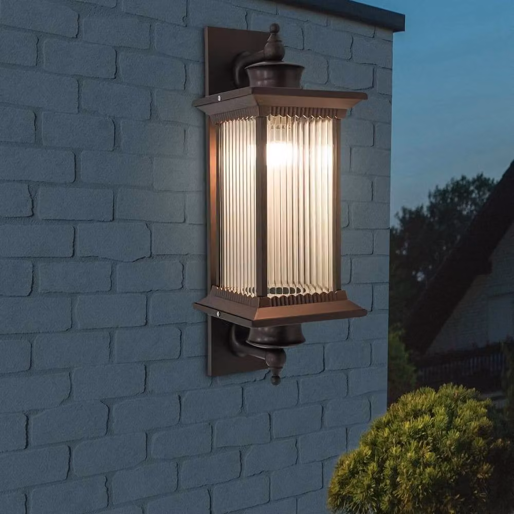Kelvenix Traditional Vintage Retro Style Outdoor Wall Light in Brown – 3