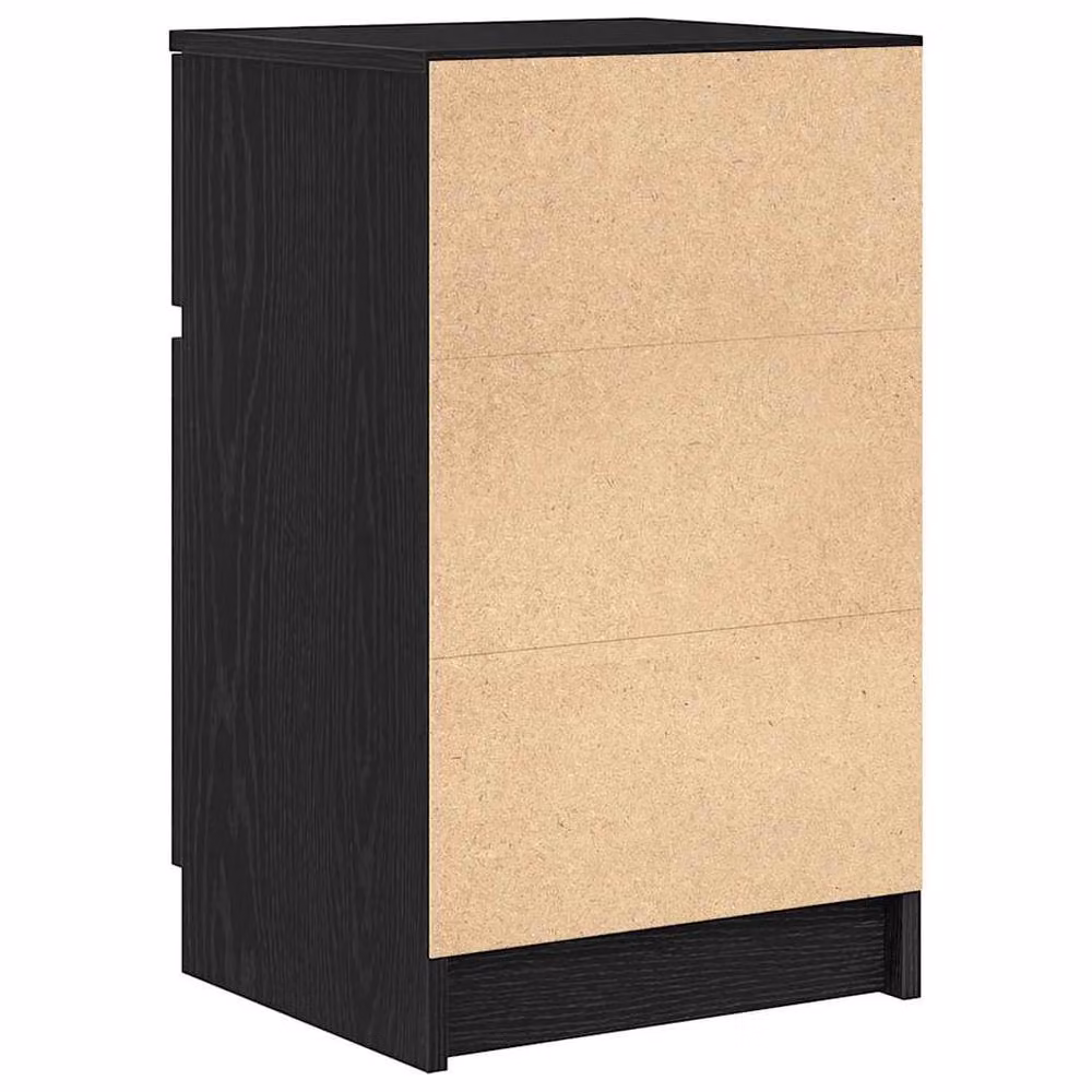 Berkfield Home Black Modern Bedside Cabinet in MDF, W/D/H: 39 x 35 x 65 cm – 4