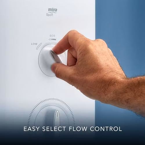 Mira Sport Multi-Fit Single Outlet Electric Shower 9kW in White and Chrome – 5