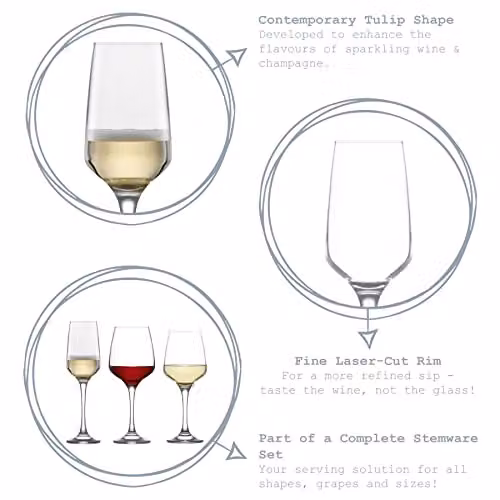 LAV 12 Piece Clear Glass Stemware Set – 1