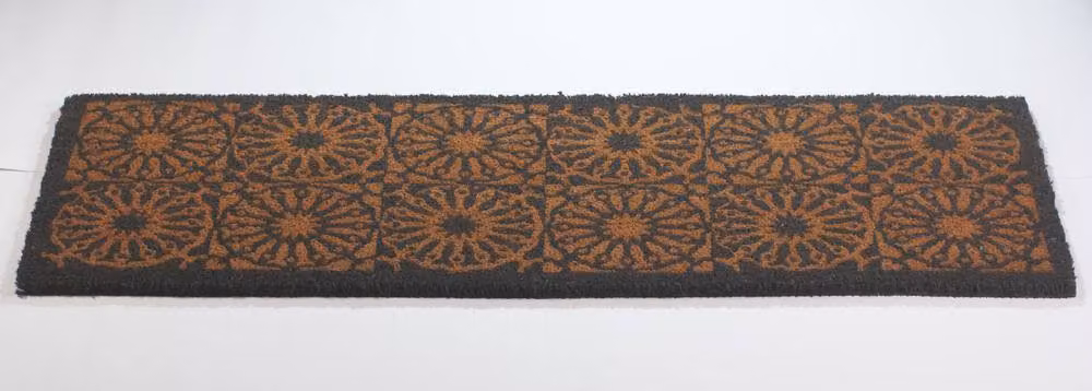 RHS Lindley Collections Starburst Grey Coir Runner Door Mat with Non-Slip Natural Rubber Backing, W: 40 cm, L: 120 cm – 2