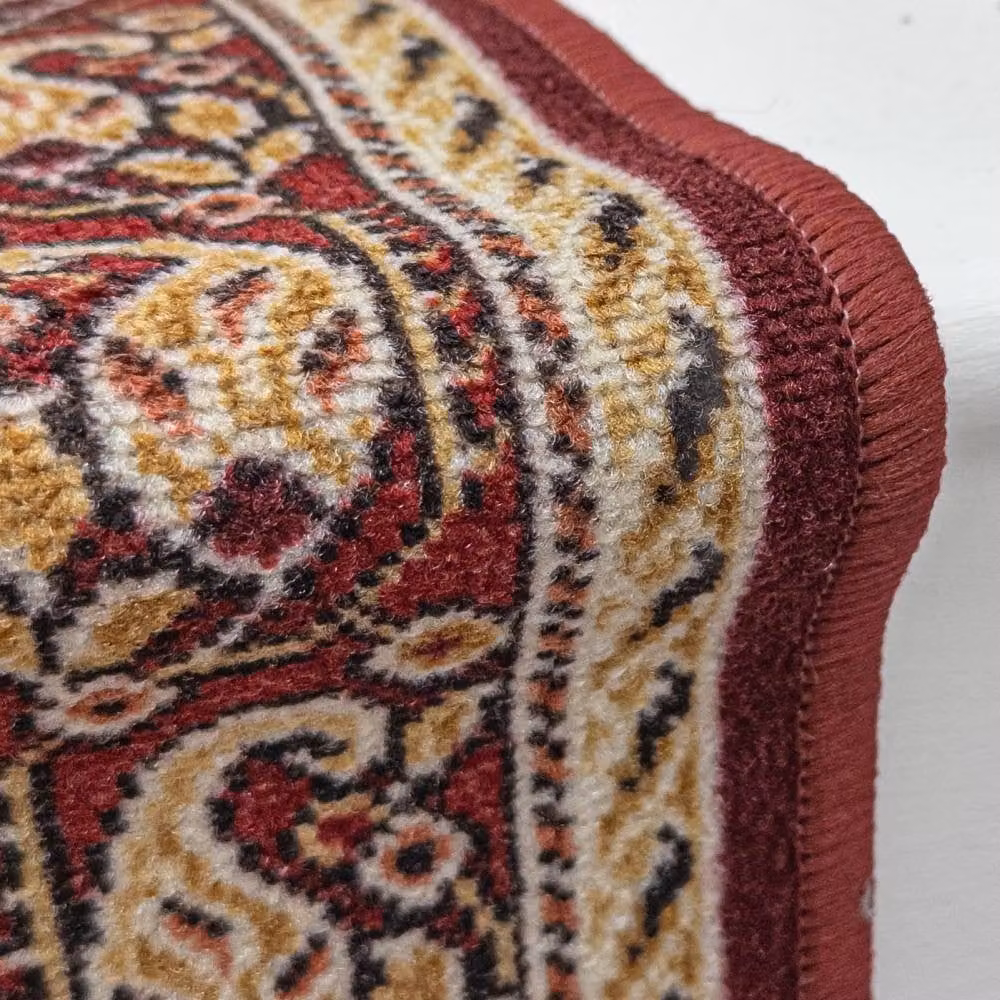 runrug Acni Non-Slip Stair Runner Carpet in Beige, W: 80 cm, L: 690 cm – 3