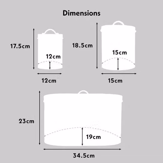 Cooks Professional 5 Piece Black and Silver Metal Storage Set with Airtight Lids for Bread, Biscuits, Tea, Coffee and Sugar – 4