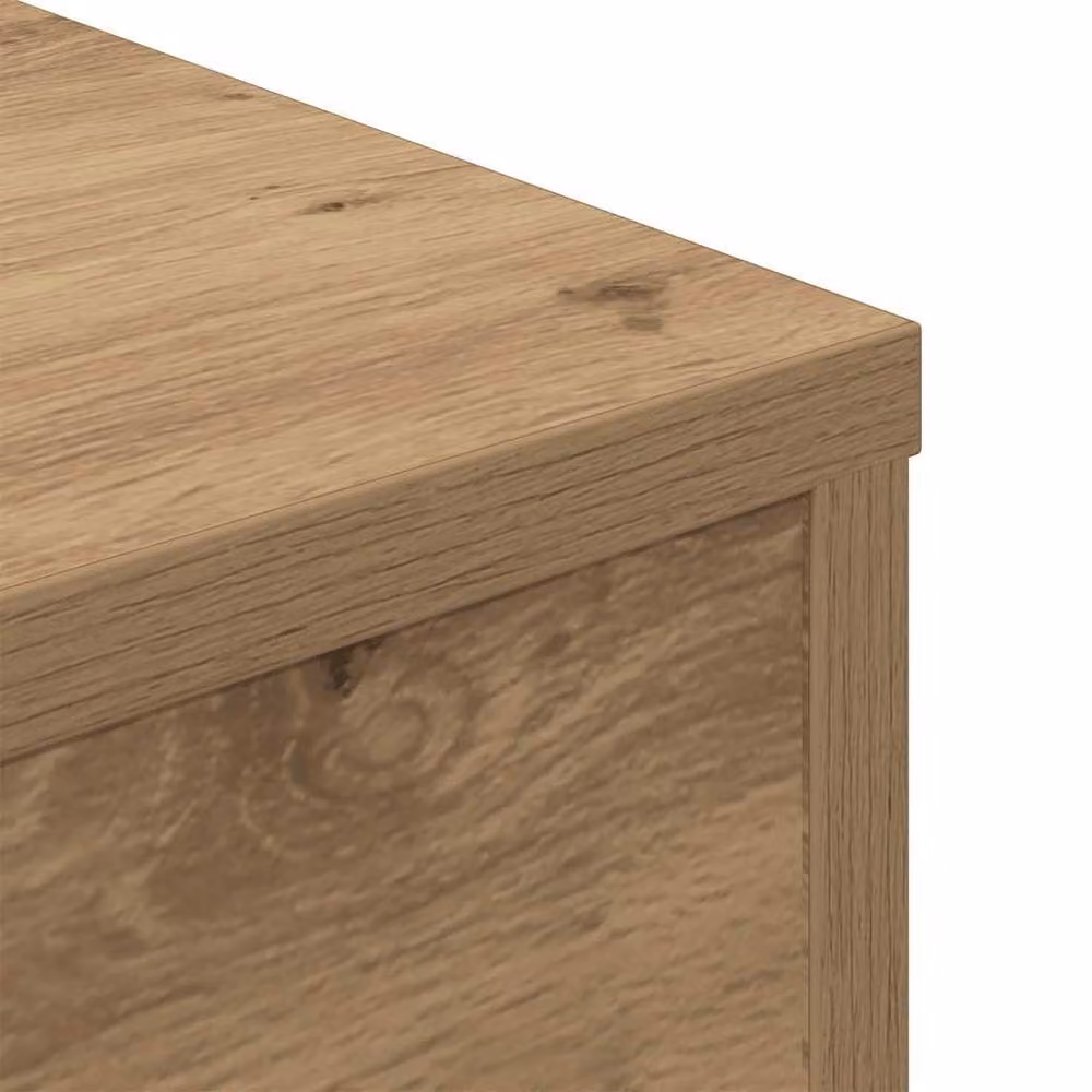 Berkfield Home Artisan Oak Coffee Table, Brown, W/D/H: 55 x 55 x 30 cm – 4
