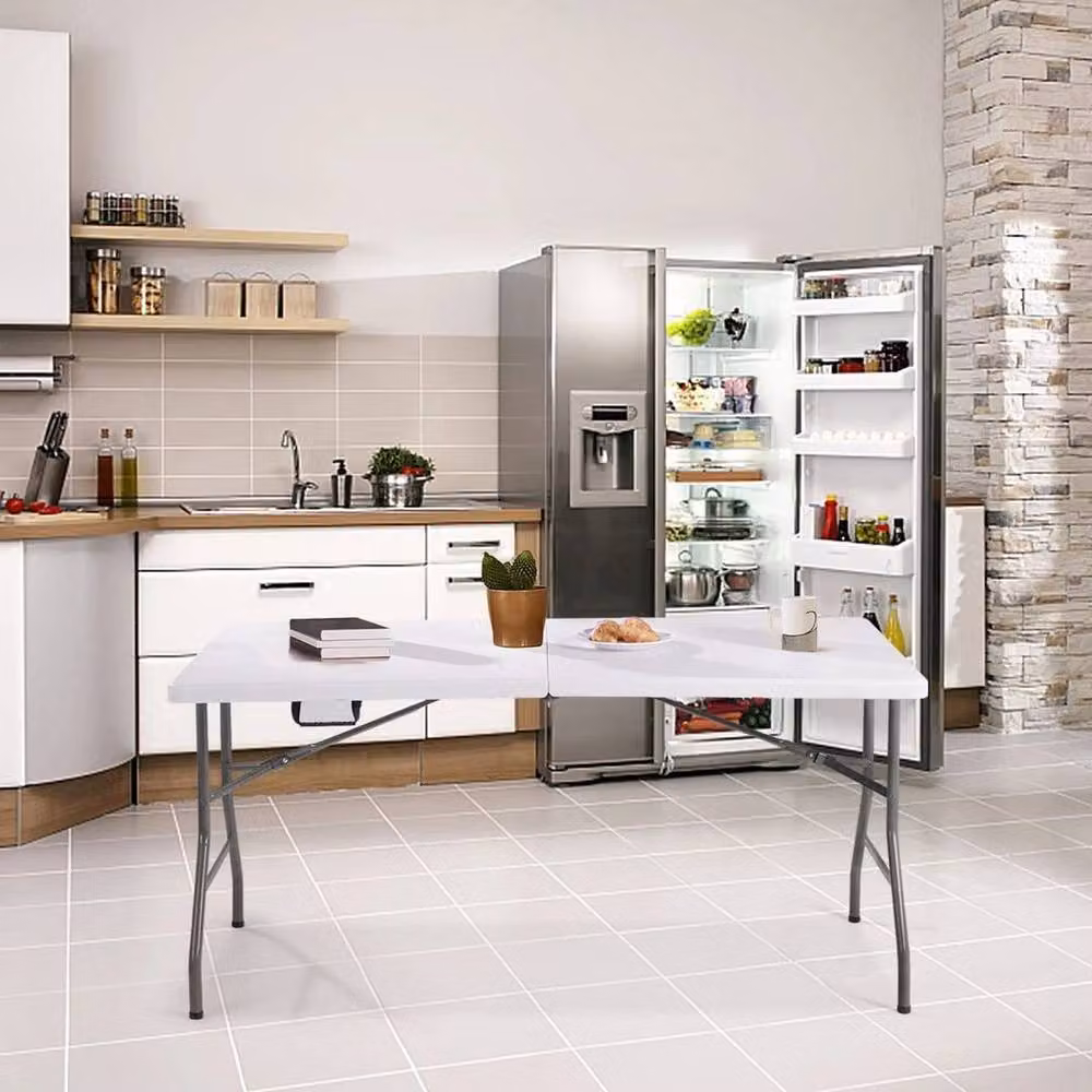 Kelvenix Heavy-Duty Folding Utility Table in White – 3