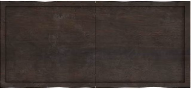 Berkfield Home Dark Grey Live Edge Solid Oak Table Top, W/D/H: 140 x 60 x (2-4) cm – 1