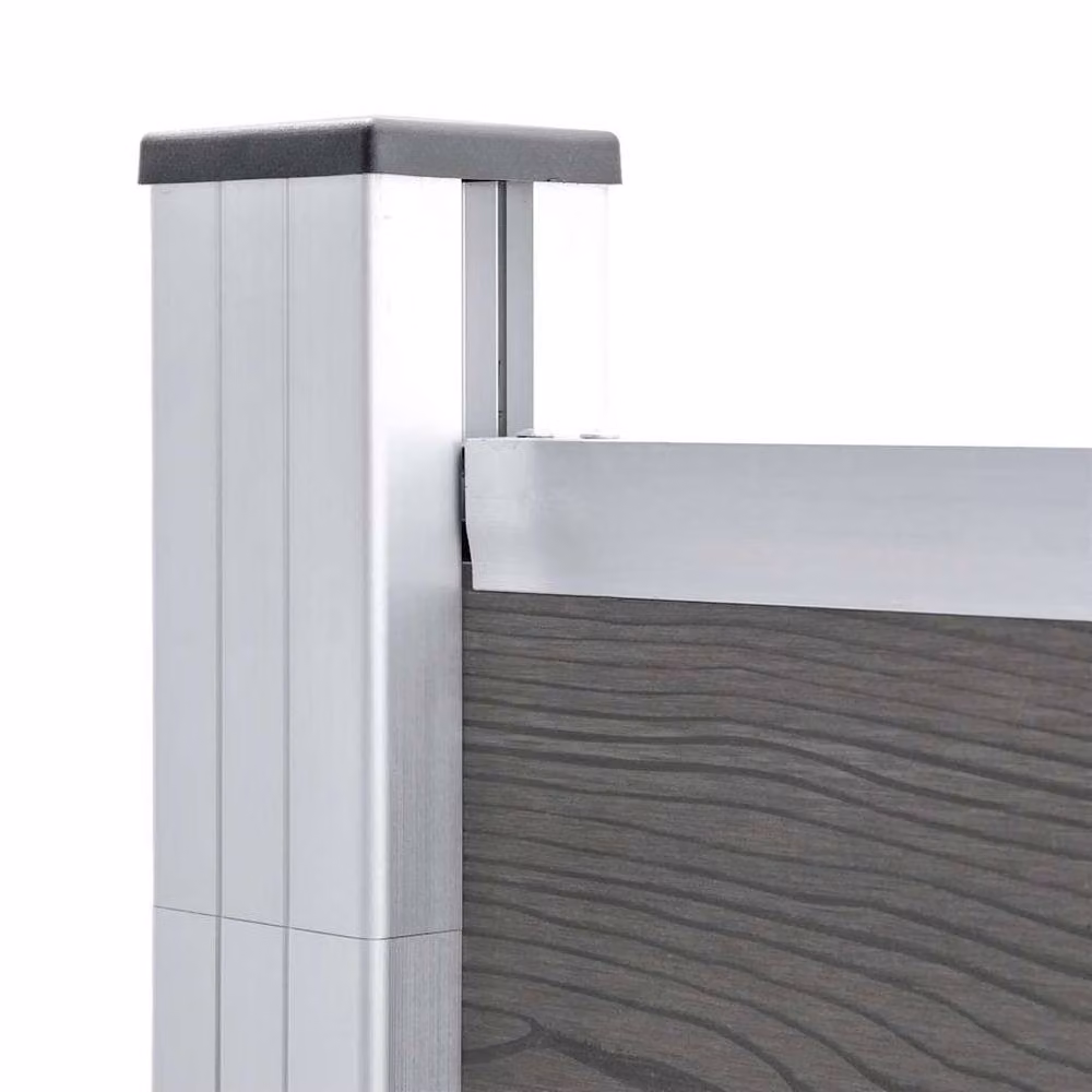 Berkfield Grey WPC Garden Fence Panel, W: 180 cm, H: 186 cm – 2