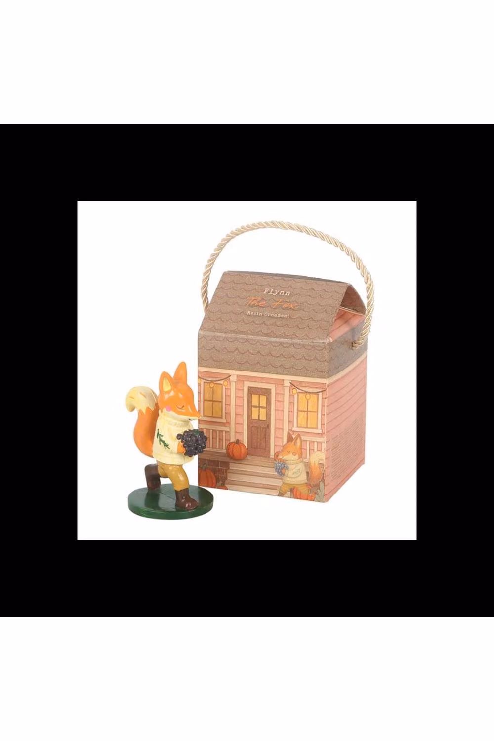 KDMD Flynn Fox Resin Woodland Ornament in Orange – 2
