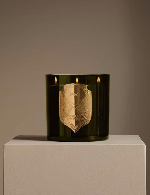 M&S x Kelly Hoppen No. 3 Fragrance 3 Wick Candle in White, Gold and Green with Fresh and Woody Notes