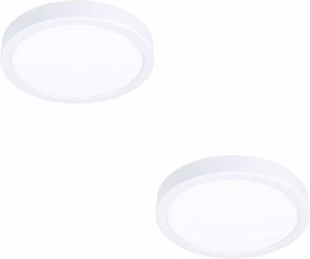 Loops 2 Pack Modern White Round LED Ceiling Lights for Indoor Use