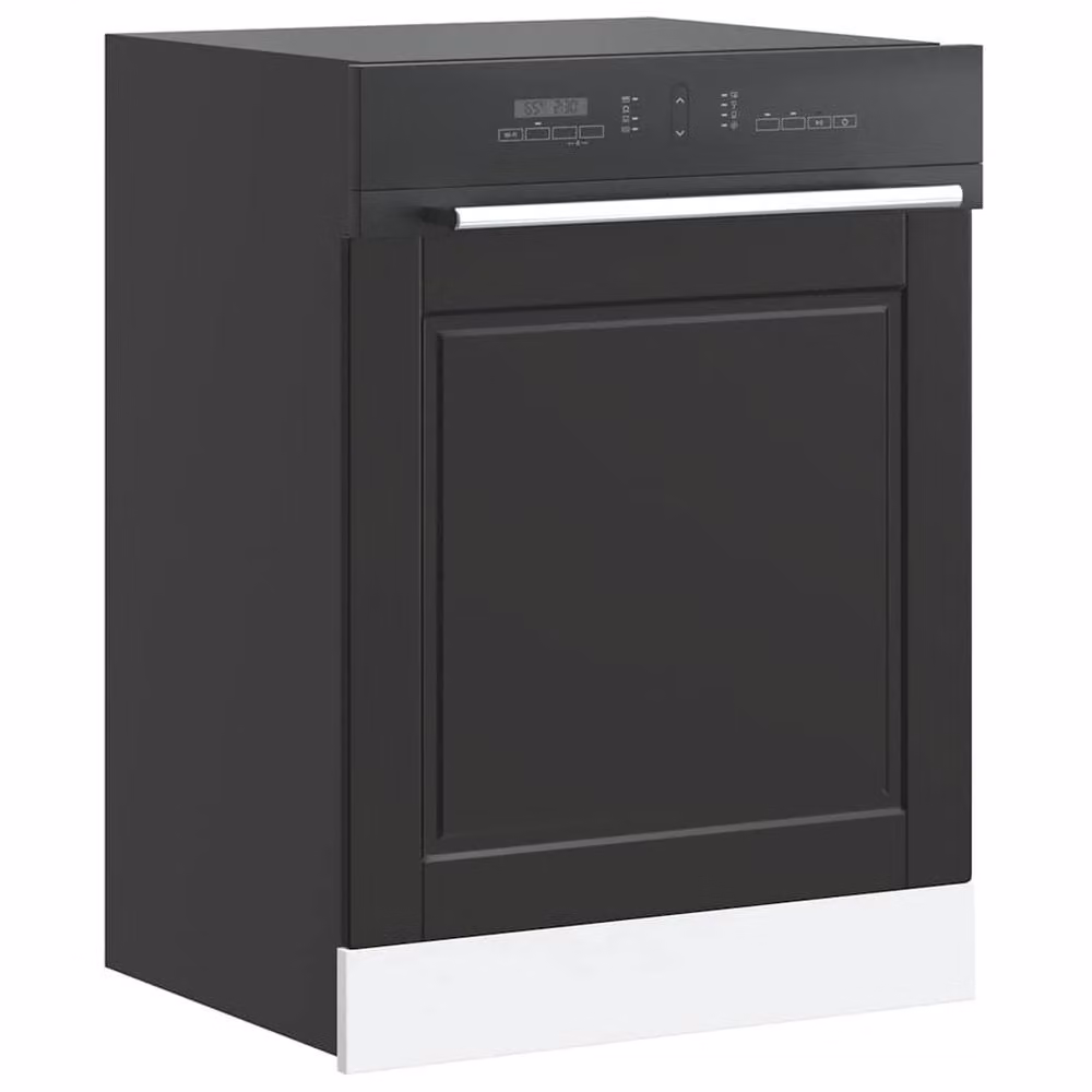 Berkfield Home Decorative Dishwasher Panel Porto Black, W/D/H: 60 x 1.5 x 67 cm – 2