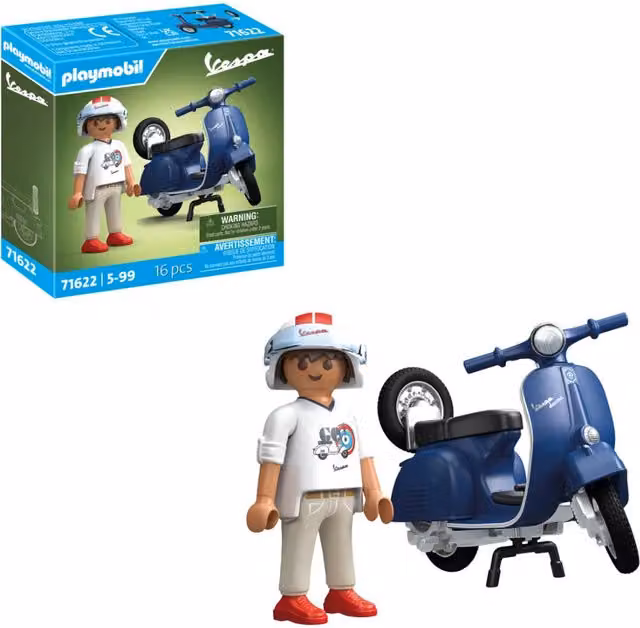 Playmobil Vespa 150 Sprint Veloce Vehicle Playset, Blue