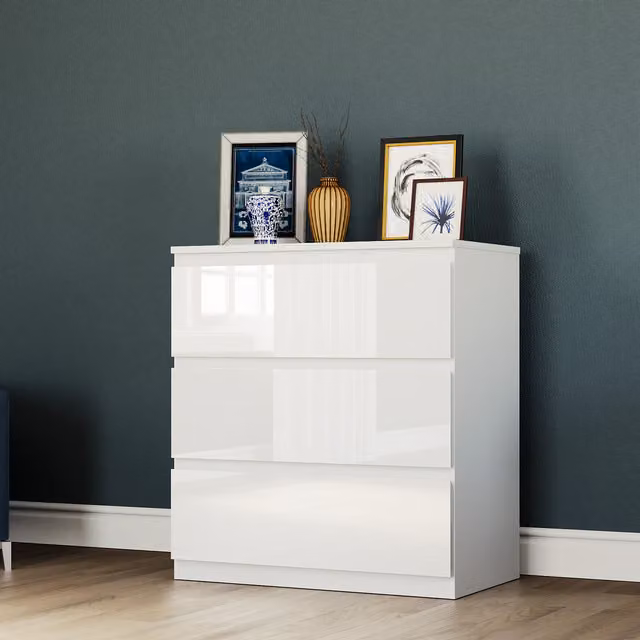 Vida Designs Glinton 3 Drawer Chest in White
