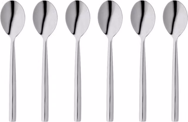 Stellar Rochester 6 Piece Polished Stainless Steel Teaspoon Set in Silver – 1