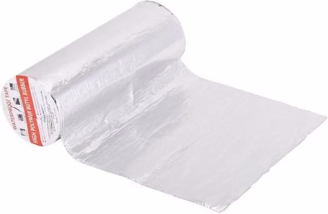 SPETLEK Silver Waterproof Butyl Sealing Tape for Roof and Pipe Leak Repair, W: 20 cm, L: 5 m