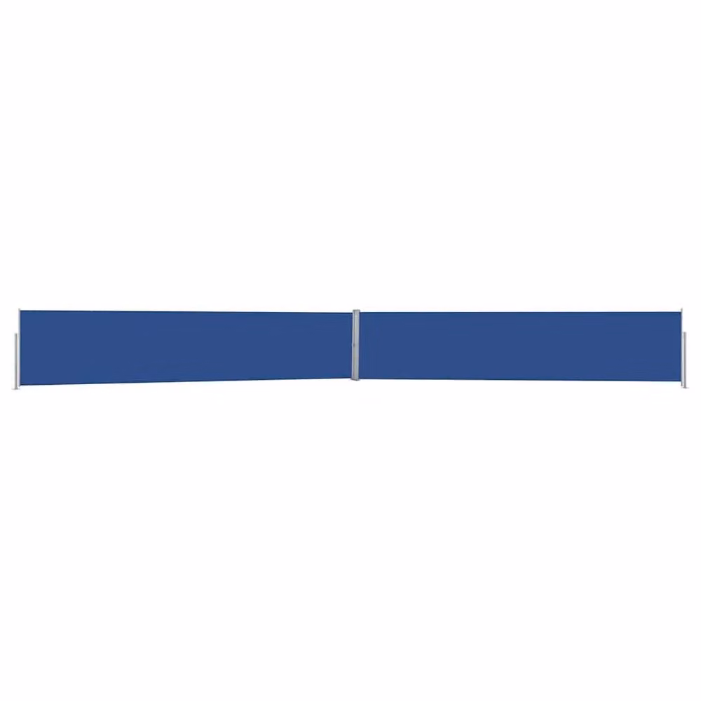 Berkfield Home Blue Retractable Side Awning with Polyester Fabric and Steel Frame, W/H: 1200 x 140 cm – 3