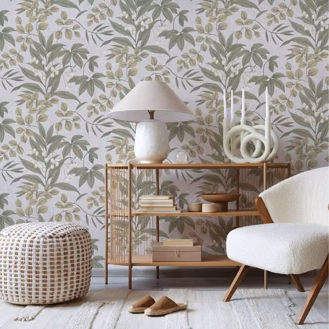Superfresco Easy Persephone Floral Botanical Wallpaper in Multicolour and Green