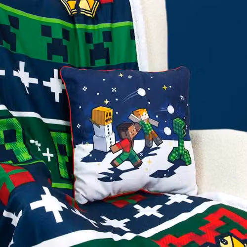 Character World Officially Licensed Minecraft Square Cube Cushion, Multicolour, W/D/H: 40 x 40 x 40 cm – 3