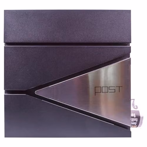 mysmartbuy Black & Silver Wall Mounted Lockable Steel Letterbox, H37 x W37 x D10 cm – 5
