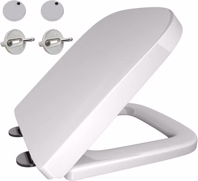 Kelvenix Luxury S Shape Soft Close Toilet Seat in White