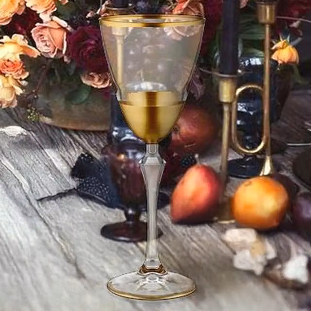 The Mia Glam Series Gold Wine Glasses, Set of 6 – 1