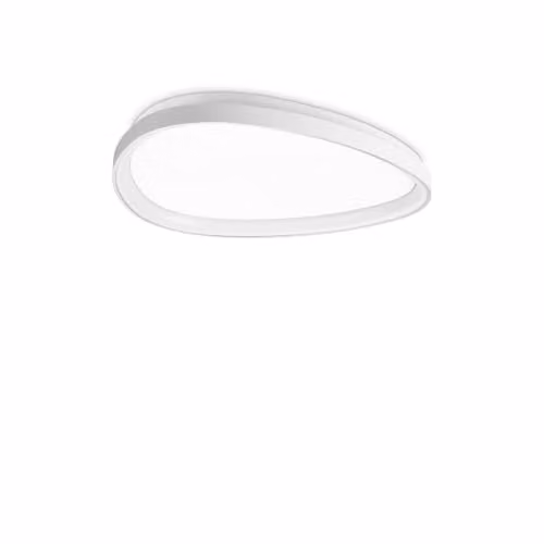 Ideal Lux Gemini Round LED Semi Flush Ceiling Light, White, 2700K, Diameter: 61 cm – 1
