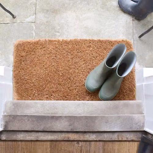 Nicola Spring Handmade Coir Door Mat, Brown and Beige, W: 120 cm, D: 60 cm – 2