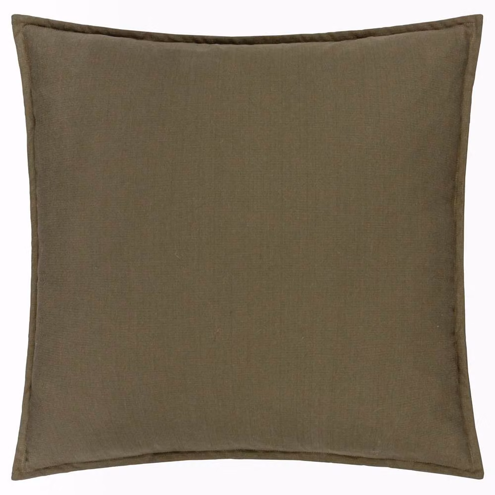 Yard Square Slub Cotton Cushion in Green, W/D/H: 50 x 50 x 50 cm – 2
