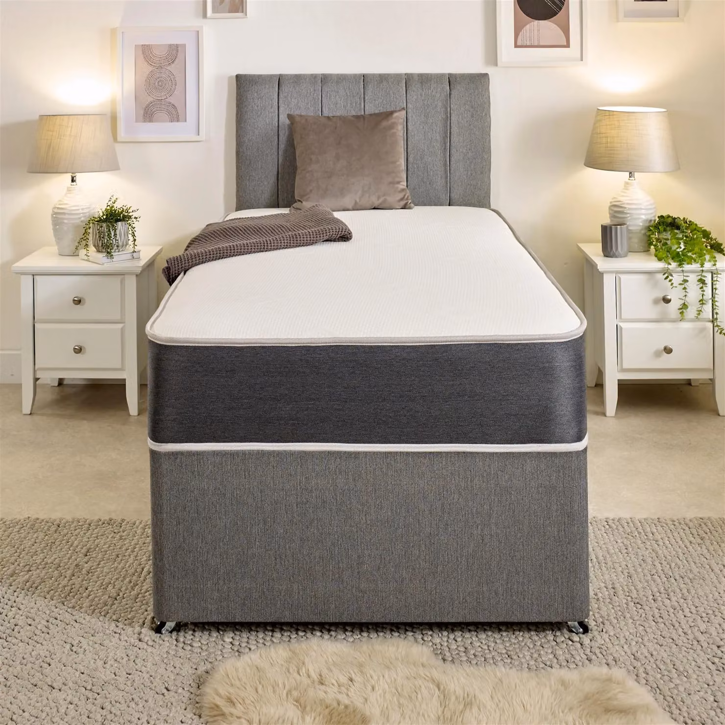 Starlight Beds Linear Cool Touch Hybrid Mattress, Soft, White, EU Double, Depth: 20 cm – 4