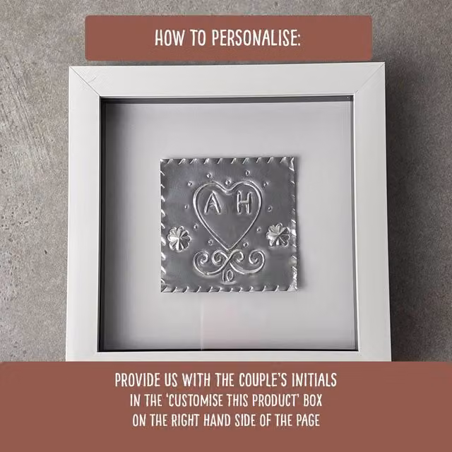 Afewhometruths Personalised Silver Tin Heart of Love 10th Anniversary Gift