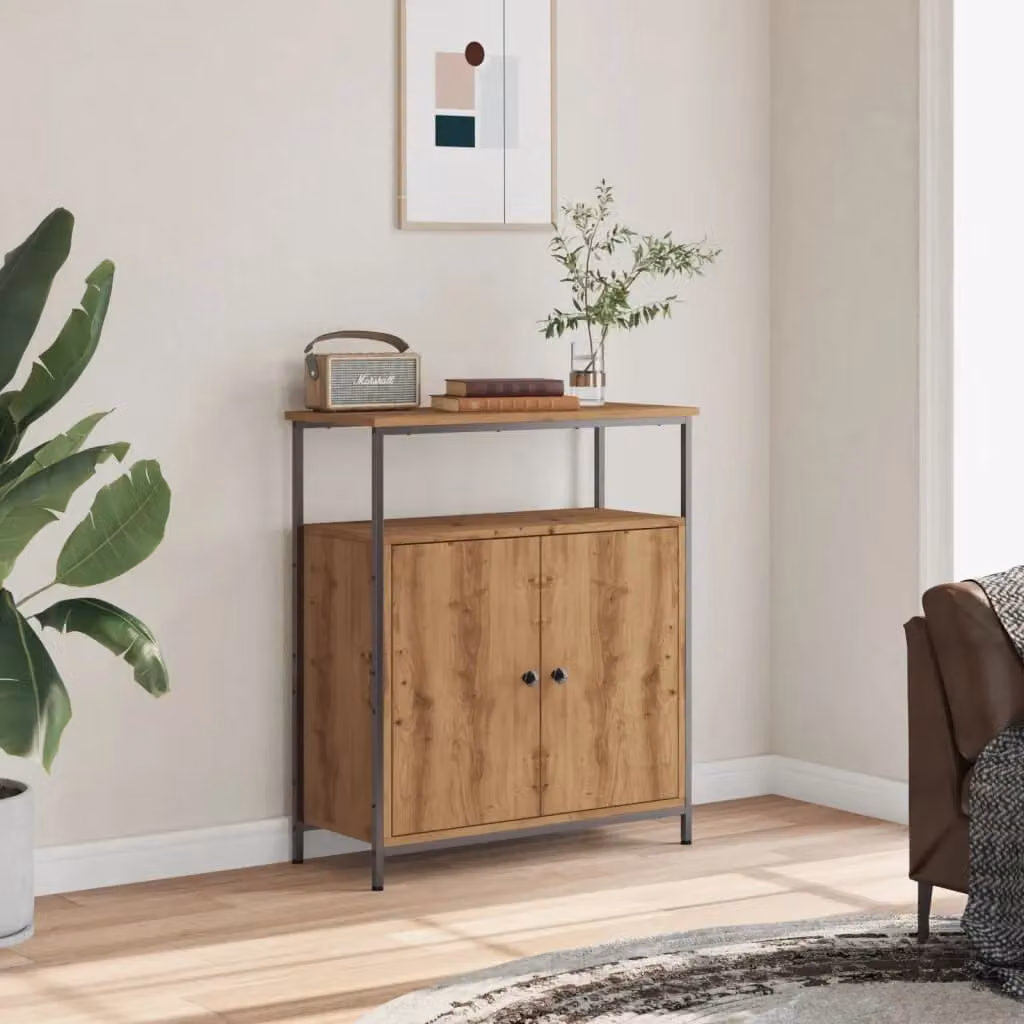 Berkfield Home Artisan Oak Sideboard in Brown, W/D/H: 70 x 30 x 80 cm – 3