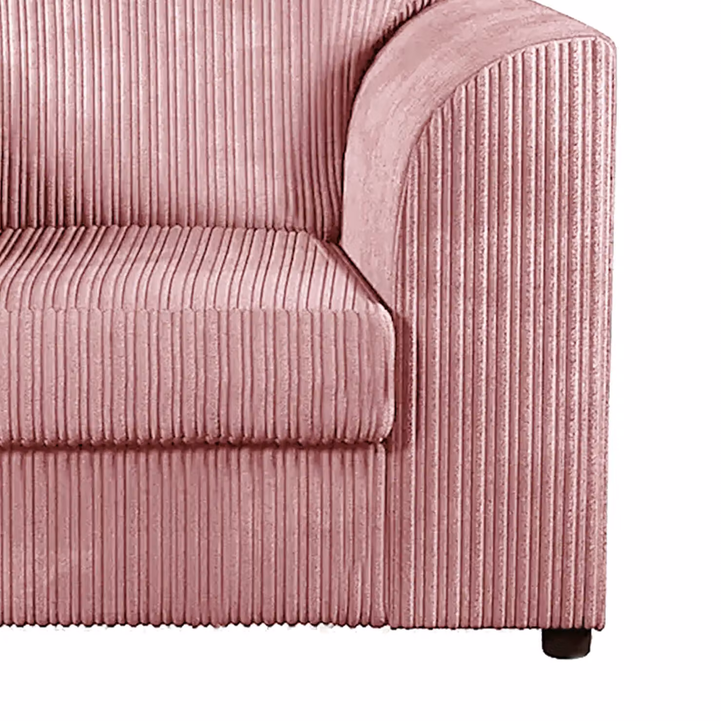 Furnishings For Less UK Luxor 3 Piece Sofa Suite in Pink Jumbo Cord Fabric with Scatter Back Cushions – 3