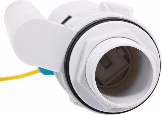SPARES2GO White Plastic Concealed Cistern Dual Flush Toilet Valve with Push Button