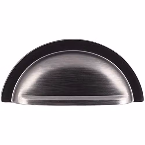 Loops Brushed Grey Shell Cup Pull Handle 76mm