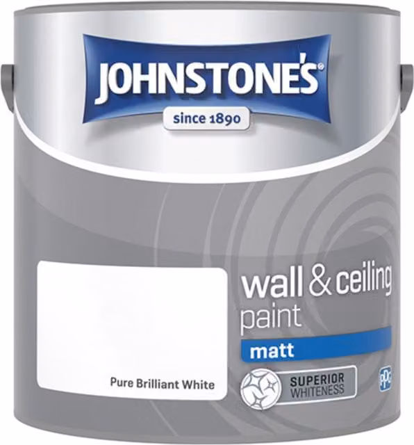 Johnstones Matt Emulsion Paint, White, 6 l