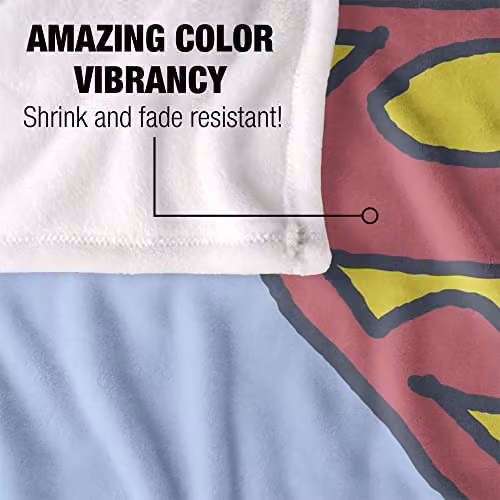 Warner Bros. Superman The Symbol Of Hope Super Soft Fleece Throw Blanket, Multicolour, W/D/H: 91 x 147 cm – 2