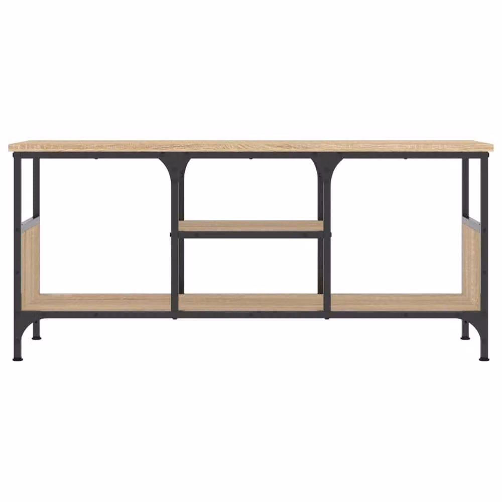 Berkfield Home Industrial TV Cabinet in Sonoma Oak and Metal, W/D/H: 100 x 35 x 45 cm – 3