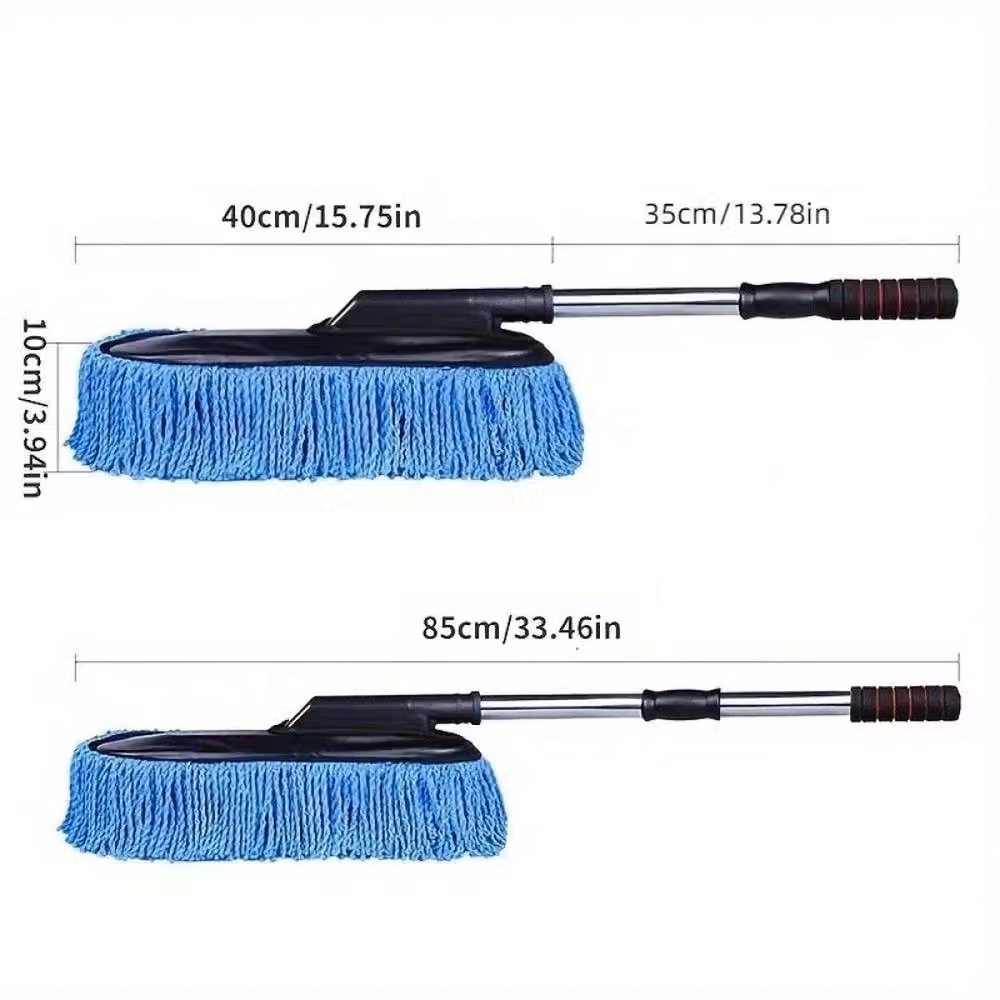 FLAVORA Scalable Microfibre Car Wash Cleaning Brush Duster, Blue, W: 100 cm, D: 15 cm – 2