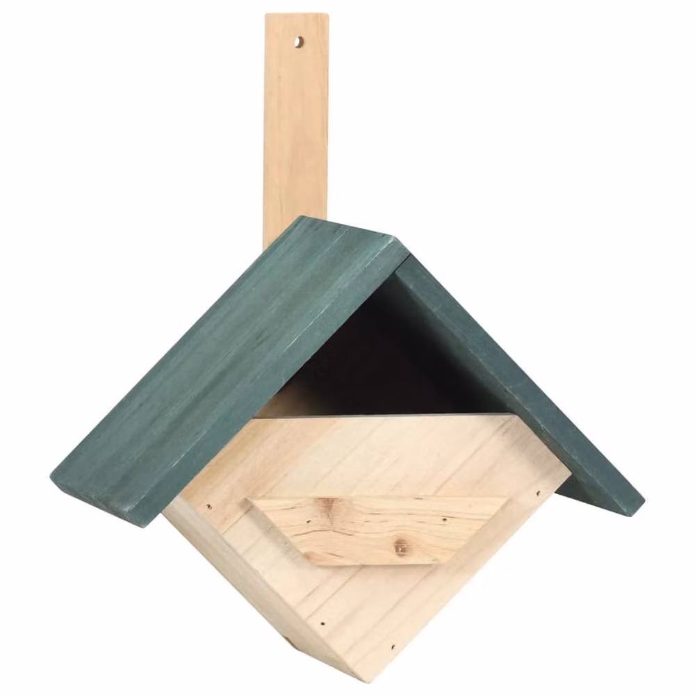 Berkfield Home Set of 4 Rustic Firwood Bird Houses in Beige, W/D/H: 24 x 16 x 30 cm – 2