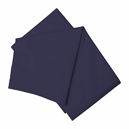 Belledorm Easycare 200 Thread Count Cotton Percale Flat Sheet, Blue, 90 x 200 cm