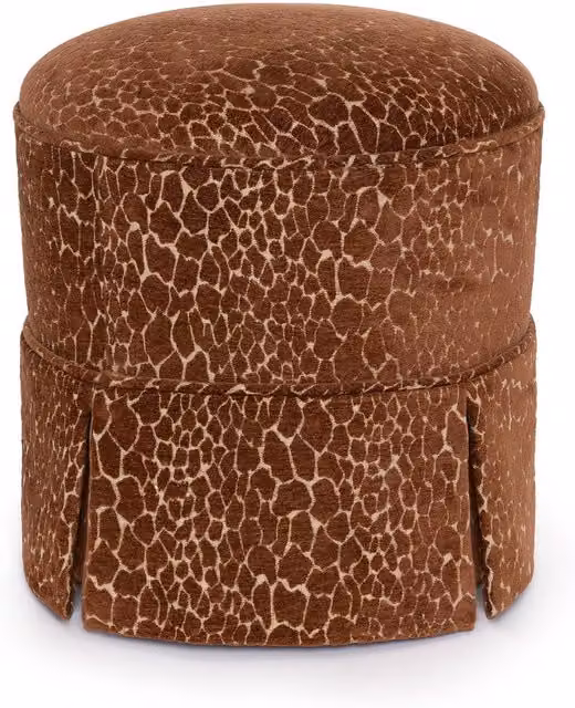 House of Hackney MARA Jacquard Pomona Bottoman Cushion in Tobacco Brown