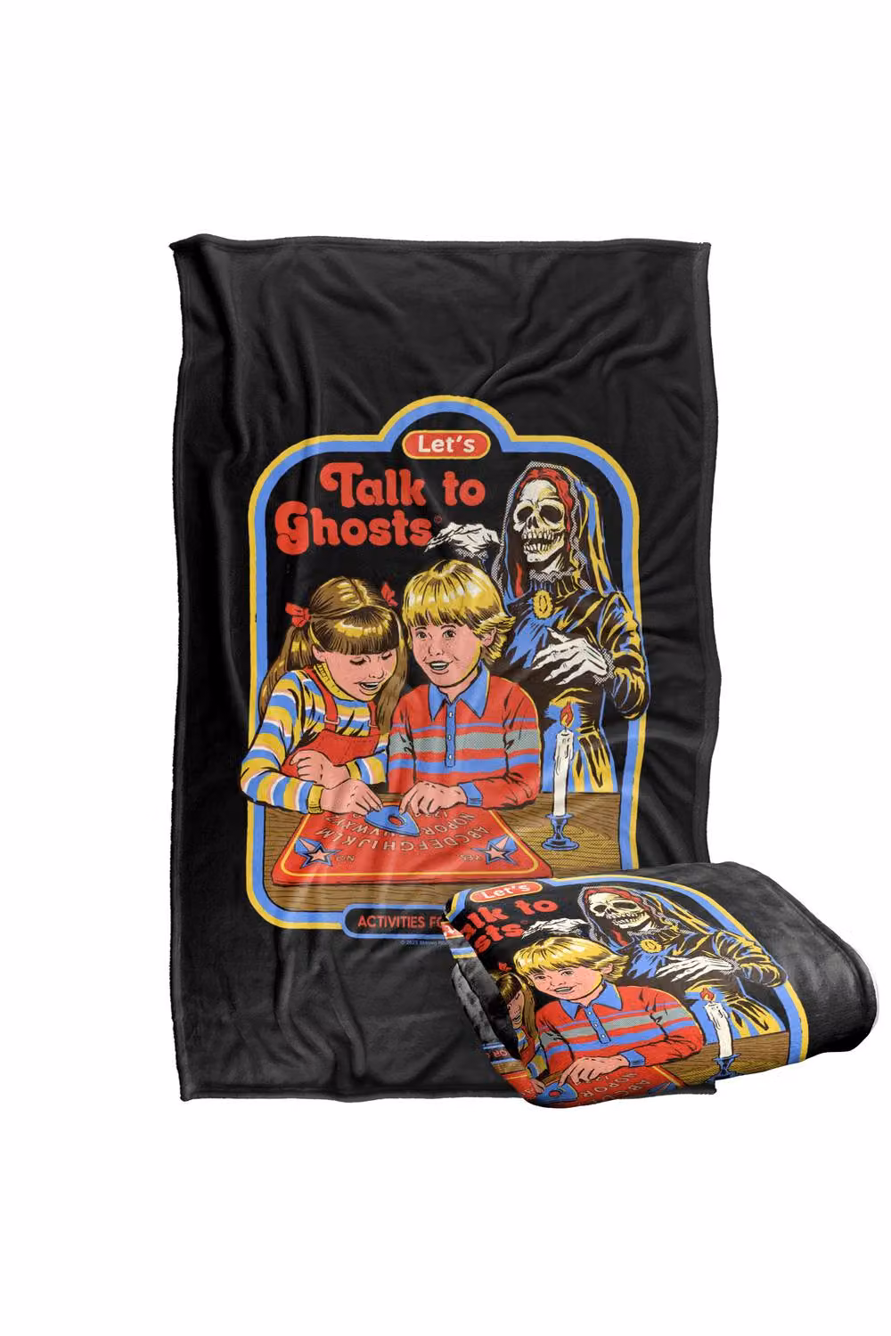 Steven Rhodes Let's Talk To Ghosts Super Soft Fleece Throw Blanket, Multicolour, W/D/H: 91 x 147 cm – 2